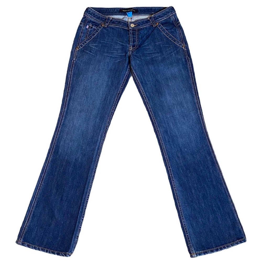French Connection button fly flare leg jeans